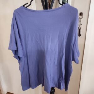 Coldwater Creek Lavender-Blue Short Sleeve Relaxed Tee